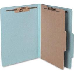 Acco Pressboard 25-Pt Classification Folders, 4-Section, Letter, Sky Blue, 10ct