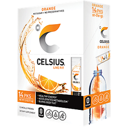 Celsius Energy Powder Drink Mix Orange (14 Packets)