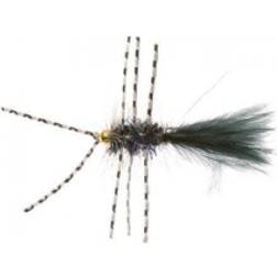 Unique Flies Crystal Bugger Rubber Leg Black Daiichi 1560 #8