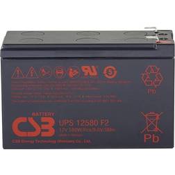 CSB Battery UPS 12580 high-rate UPS12580F2 Blybatteri 12 V 9.4 Ah Blyfleece (B x H x T) 151 x 99 x 65 mm Fladstik 6,35 mm Vedligeholdelsesfri, Lav selvafladning