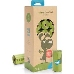 Earth Rated Rollos Bolsa Mascota Recambio #Lavanda 21 x