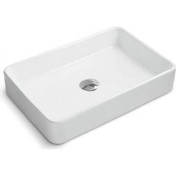 Ruvati Rvb2416 Vista 24 Rectangular Porcelain Vessel Bathroom Sink White