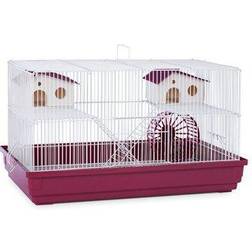 Willa Deluxe Small Animal Cage with Ramp red