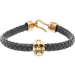 Alexander McQueen Skull Bracelet - Gold/Black