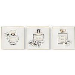 Graham & Brown Pretty Perfume Bottles Canvas, Set of 3