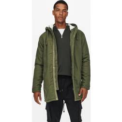 Only & Sons OnsAlex Teddy Parka Olive