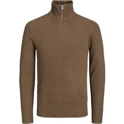 Jack & Jones High Neck Knitted Pullover - Brown