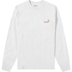 Longsleeve American Script Tee Men Grey