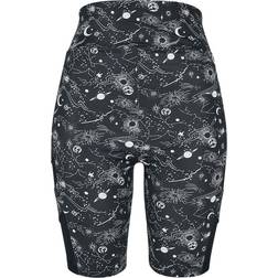 Urban Classics Ladies Ladies High Waist Tech Mesh AOP Cycle Shorts blackuniverse