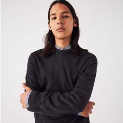 Lacoste Merino Wool Crew Neck Sweater - Midnight Blue