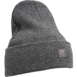 Knowledge Cotton Apparel Double Layer Wool Beanie - Dark Grey