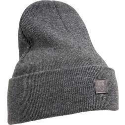Knowledge Cotton Apparel Double Layer Wool Beanie - Navy