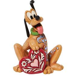 Disney Traditions Pluto Holding Heart by Jim Shore Statue Figurine 6.5cm