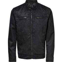 Only & Sons Cuff Button Closure Jacket - Black