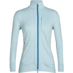 Icebreaker Women's Merino Quantum III Long Sleeve Zip Hoodie - Haze/Azul