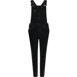 Superdry Slim Taper Dungarees - Black