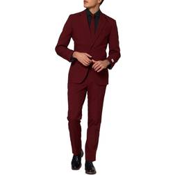 OppoSuits Mens Blazing Burgundy Suit