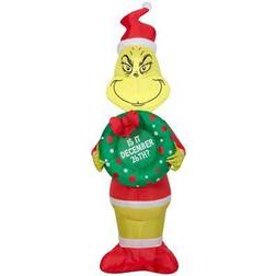 Gemmy Airblown Inflatable Grinch with Wreath, G-116021