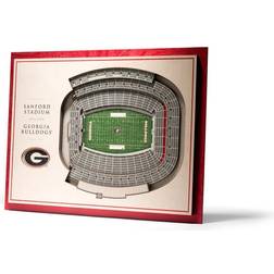 YouTheFan NCAA Georgia Bulldogs 5-Layer Stadiumviews 3D Wall Decor 17x13"