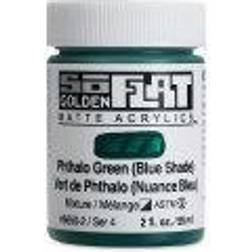 Golden SoFlat Matte Acrylic Paint Phthalo Green (Blue Shade) 59 ml, Jar