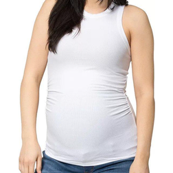 Nom Maternity Ribbed Tank White