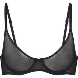 SKIMS Ultra Fine Mesh Underwire Scoop Bra - Onyx