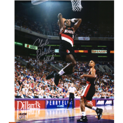 Fanatics Portland Trail Blazers Clyde Drexler Autographed 16" x 20" Two-Hand Dunking Photograph with "The Glide" Inscription