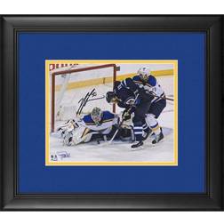 Fanatics St. Louis Blues Jordan Binnington Autographed 8" x 10" 2019 Stanley Cup Playoffs Game 1 Game-Preserving Save vs. Winnipeg Photograph