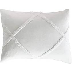 CHF Chenille Lattice Cushion Cover White (91.44x50.8cm)