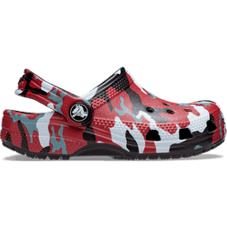 Crocs Toddler Classic Camo Clog - Black/Red