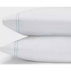 SFERRA Grande Hotel Pillow Case White, Blue (83.8x55.9cm)
