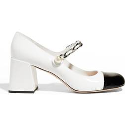 Miu Miu Patent Leather Square-Toe Mary Jane Pumps