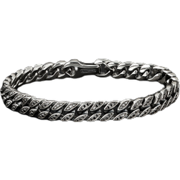 David Yurman Curb Chain Bracelet - Silver/Diamonds