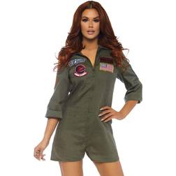 Leg Avenue Top Gun Costume Romper Flight Suit