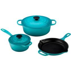 Le Creuset Caribbean Signature Cookware Set with lid 3 Parts