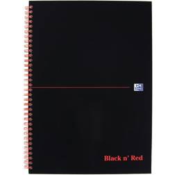 Black n Red Ruled Wirebound Hardback Notebook A4 (Pack of 5) 846350115