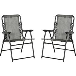 5 PCs Outdoor Rattan Lounge Conversation Set Grey Garden Dining Chair