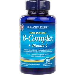 Vitamin B Complex plus Vitamin C Time Release 250 tabletter