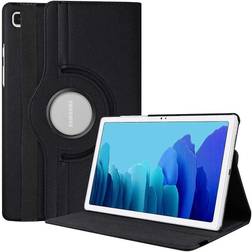 (Black) 360 Degree Rotating Smart PU Leather Stand Case Cover For Samsung T500 T505 Galaxy Tab A7 10.4