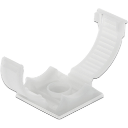 DeLock Delock Cable holder with locking clip self-adhesive screwable natural