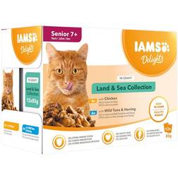 Iams Delights Senior Land Sea Collection 12 x 85 g