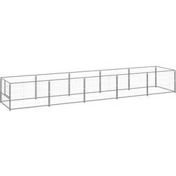 vidaXL Hundgård silver 5 m²