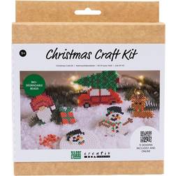 Nabbi NABBI BioBeads Kreativt Kit, Julebil, rensdyr, snemand, nisse og gave, 1 pk