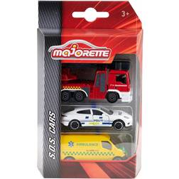 Majorette SOS Metalbil 7,5 cm 3-pack