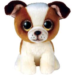 TY TY Beanie Boo's Hugo Brun/Vit Hund, Regular 15cm
