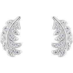 Simply Sterling 925 Cubic Zirconia Cross Stud Earrings