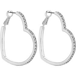Lipsy Lipsy Colour Crystal Heart Hoop Earrings