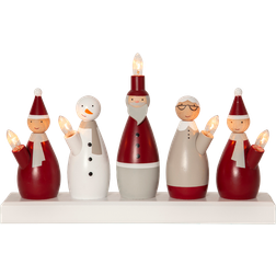 Star Trading Tomtefamilj Multicolour Jullampa 20.5cm