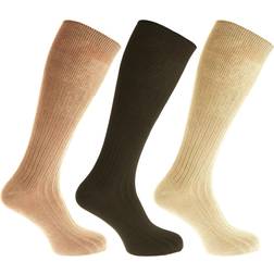 Universal Textiles Ribbede Knehøye Sokker Pakke Med 3 - UK 6-11
