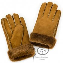 Eastern Counties Leather Womens/Ladies Cuffed Sheepskin Gloves (Coffee)